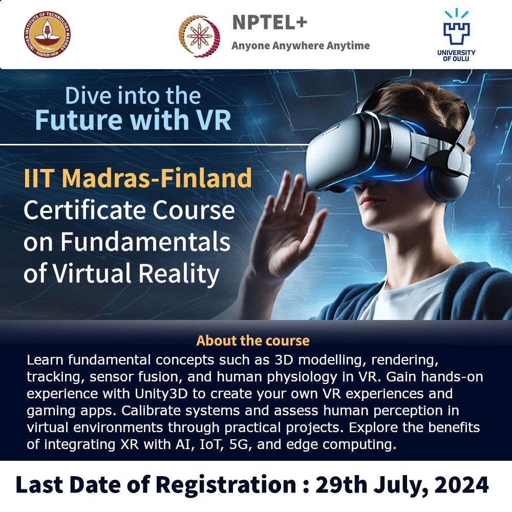 IITM-Finland - Certificate Course on Fundamentals of Virtual Reality